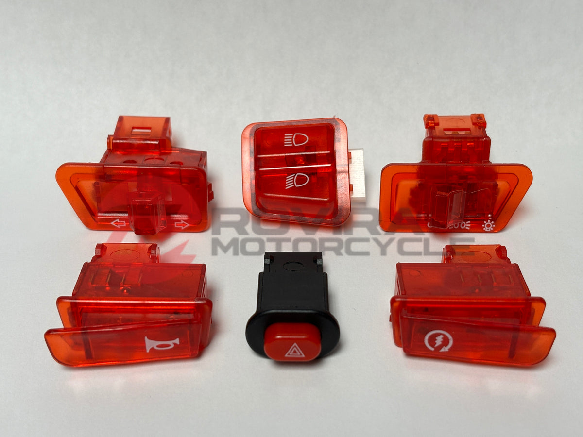 Scooter GY6 150cc VENTO style Colored Switches (CHOOSE 1 COLOR)